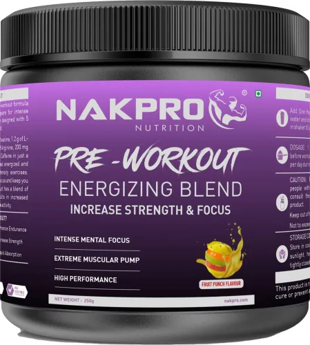 Image of Nakpro Pre Workout Powder Jar (250 g)