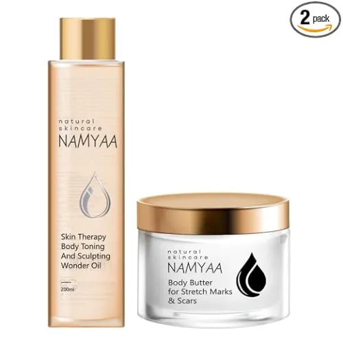 Image of Namyaa Stretch Marks Care Body Oil & Body Butter Combo (Pack of 2)