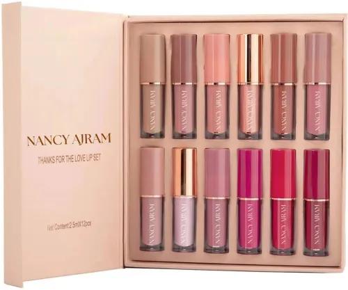 Image of Nancy Ajram X 12 Color Lip Gloss Set (Multicolor, 2.5ml Each)