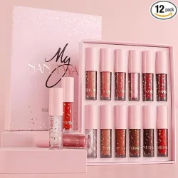 Nandiayan 12Pcs Velvet Nude Liquid Lipstick