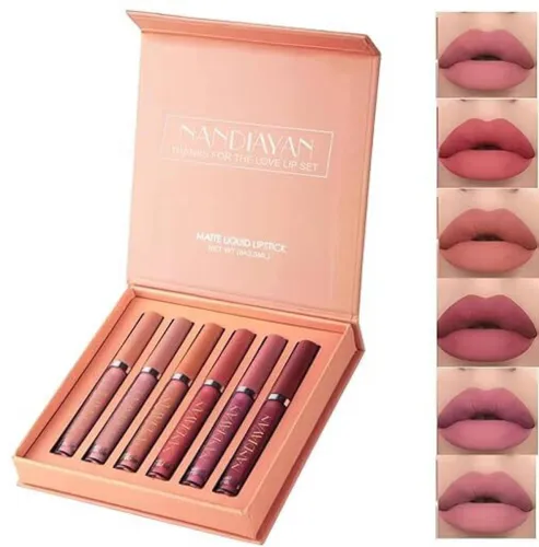 Image of Nandiayan Long-Lasting Waterproof 6Pcs Matte Liquid Lipstick