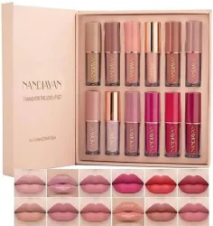 Nandiayan Velvet Matte Liquid Lipstick 12-Pcs Combo Set