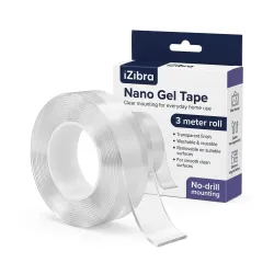 Nano Gel Double Sided Tape Heavy Duty (Pack of 1) - Strong Adhesive Wall Mounting Tape, Reusable & Washable, No Drill Nano Tape Kit for Wall Decor, Furniture, Frames & Command Strips