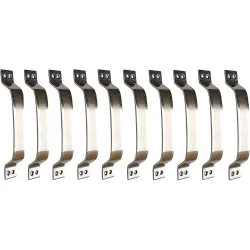 Narang Vertically Shaded Stainless Steel Doors And Window Handle (Stainless Steel, 6 Inch) - Pack Of 10, Pull Handle