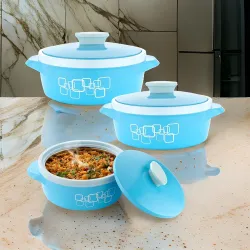 NARIYA Casserole Set, Pack of 3, BPA-Free Food Grade