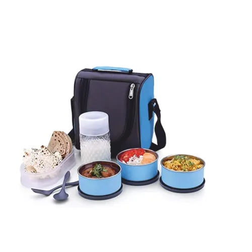 Image of NARIYA Office Tiffin Box Set – 3 Containers + Bottle (1600 ml)