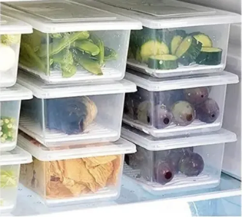 Image of Nariya Plastic Fridge Container, 1500 ml * pack of 6