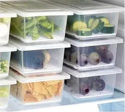 Nariya Plastic Fridge Container, 1500 ml * pack of 6