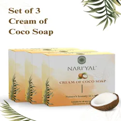 NARIYAL 3Pcs Cream Soap 50g each 