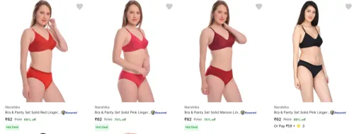 Image of Narshika Lingerie Sets starting @ ₹62