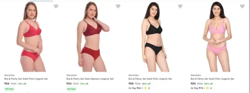 Image of Narshika Lingerie Sets up to 90% Discount
