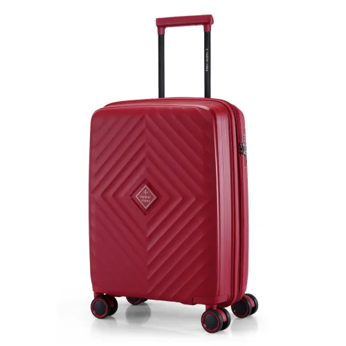Image of Nasher Miles 20” Cabin Trolley (TSA Lock, Expandable, Maroon) 