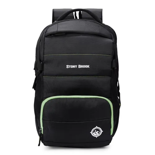 Image of Stony Brook by Nasher Miles Aurora Laptop Backpack 40 L (Black-Green)