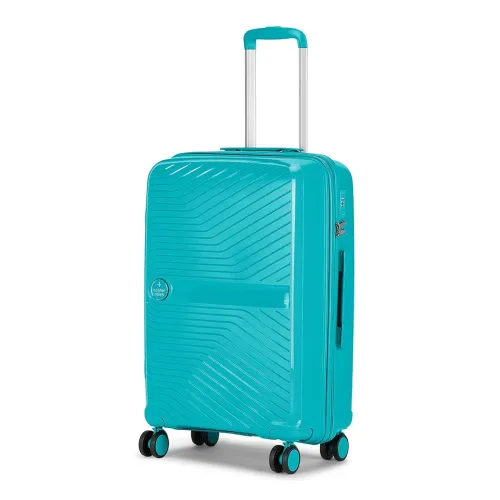 Image of Nasher Miles Bruges Hard-Sided Polypropylene Check-in Luggage Teal 24 inch |65cm Trolley Bag