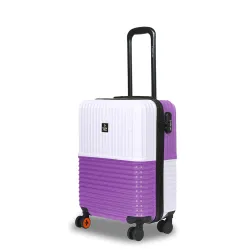 Nasher Miles Cabin Luggage 20 inch Suitcase (White Purple)