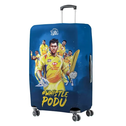 Image of Nasher Miles CSK 28” Luggage Cover (Polyester, Whistle Podu Blue)