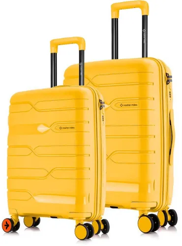 Image of NASHER MILES Hard Body Set of 2 Luggage 8 Wheels - Paris Polypropylene Hard-Sided Trolley Bags