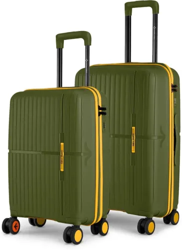 Image of NASHER MILES Hard Body Set of 2 Luggage 8 Wheels - Springfield Hard-Sided Polypropylene Luggage Set 