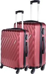 NASHER MILES Hard Body Set of 2 Luggage 4 Wheels - Lombard set of 2 24-28 - Maroon