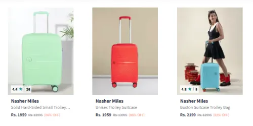 Image of Nasher Miles Luggage Bags at Minimum 70% Discount