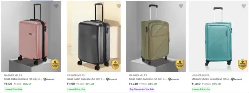 Image of NASHER MILES Luggage Upto 88% Discount