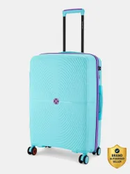 NASHER MILES Medium Check-in Suitcase (65 cm) 8 Wheels - Bali Polypropylene 24 Inch Travel Suitcase Trolley Bag Lightweight Design - Blue