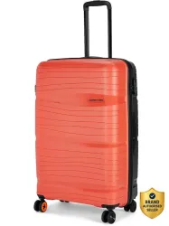 NASHER MILES Nicobar Hard-Sided Polypropylene Check-in Luggage Orange and Dark