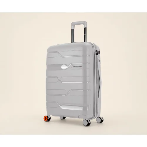 Image of Nasher Miles Paris Hardshell-Sided Polypropylene Check-in Luggage Grey 28 Inch |75Cm Inline Trolley Bag, Large