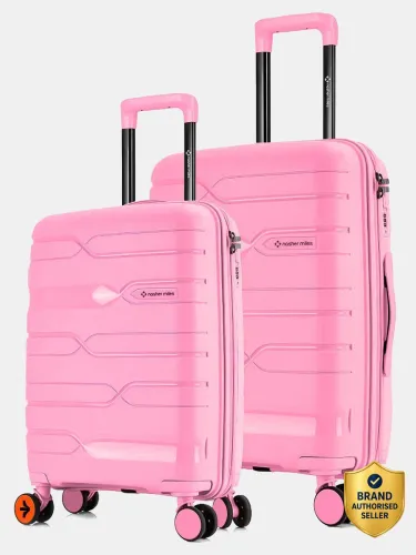 Image of NASHER MILES Paris Polypropylene Hard-Sided Trolley Bags 55 & 65 cm for Travel