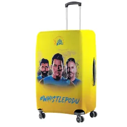 Nasher Miles x Chennai Super Kings (CSK) Polyester Yellow Whistle Podu Protective Luggage Cover