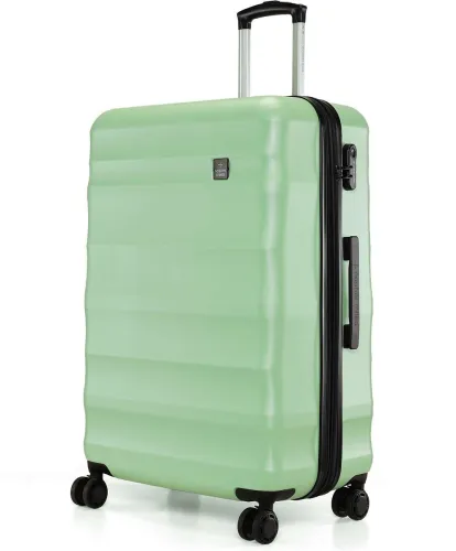 Image of NASHER MILES Large Check-in Suitcase (75 cm) 8 Wheels - Rome Expander Hard Sided Check-In Pastel Green 75CM Trolley Bag 