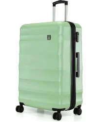 NASHER MILES Large Check-in Suitcase (75 cm) 8 Wheels - Rome Expander Hard Sided Check-In Pastel Green 75CM Trolley Bag 