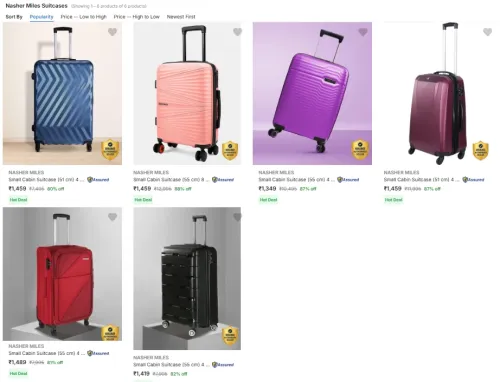 Image of Nasher Miles Small Cabin Suitcases Upto 88% Discount