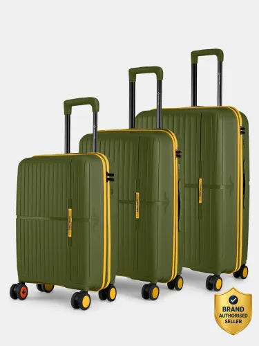 Image of NASHER MILES Springfield Hard-Sided Polypropylene Luggage of 3 Trolley Bag