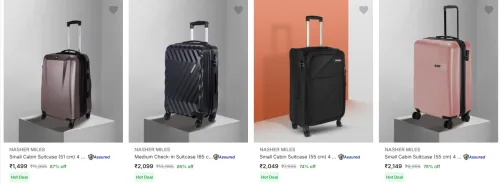 Image of Nasher Miles Suitcases at minimum 70% Discount