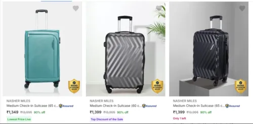 Image of NASHER MILES Suitcases Flat 90% From ₹1349`