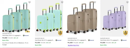 Image of Nasher Miles Suitcases (PO3) upto 90% Discount