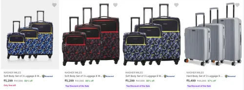 Image of Nasher Miles Suitcases (SO3) upto 88% Discount