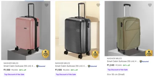 Image of NASHER MILES Suitcases Starting @ ₹1199