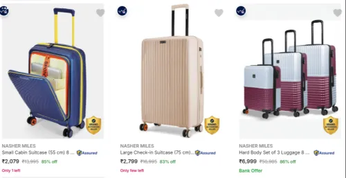 Image of NASHER MILES Suitcases upto 85% Discount