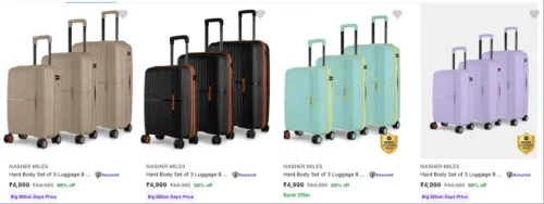Image of NASHER MILES Suitcases upto 88% Discount