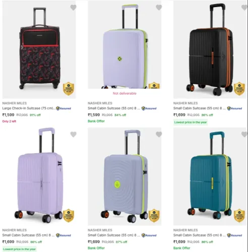 Image of Nasher Miles Suitcases Upto 91% Discount