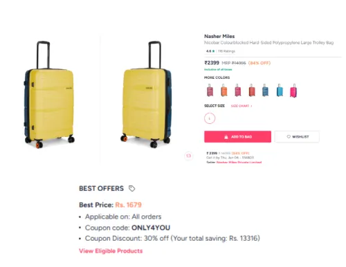 Image of Nasher Miles Unisex Multi Trolley Bag