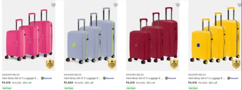 Image of Nasher Miles Suitcases (PO3) upto 89% Discount