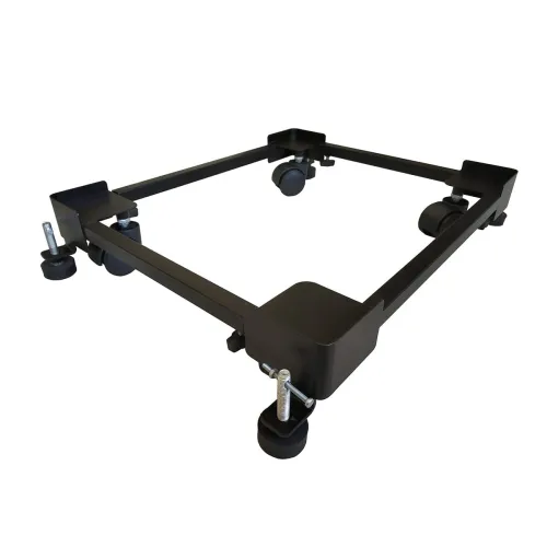 Image of N.A Supplier Heavy Duty Adjustable Wheeled Metal Stand for Washing Machines, Refrigerators, Dishwashers, and Coolers, 17