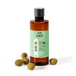 Nat Habit 100% Pure Olive Oil For Skin & Hair, Non-Refined