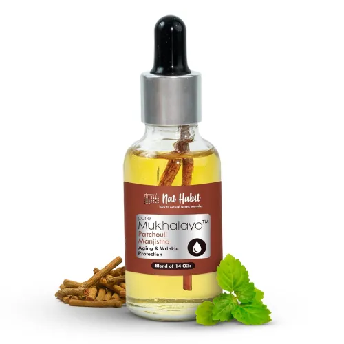 Image of Nat Habit Patchouli Manjistha Mukhalaya, Face Oil For Women Skin Aging & Wrinkle