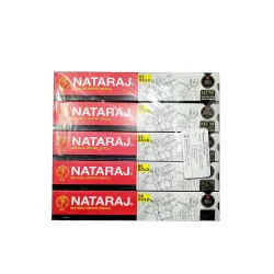 Nataraj 621 Writing Pencil Pack Of - 5 (50 Pencils), Ink black