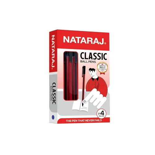 Image of NATARAJ Classic Ball Pen | Comfortable Grip | Non-fading ink | Smooth Writing | Smudge Resistant | Fun Writing | Pens us