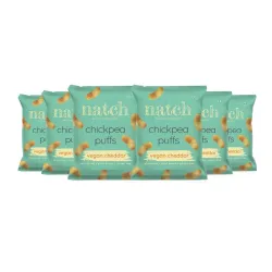 Natch Chickpea Protein Puffs Healthy Snacks 20g each (Pack of 6)